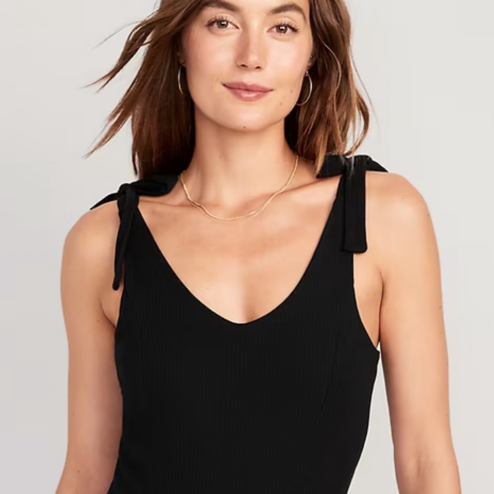 Old Navy Black Ribbed Bodysuit